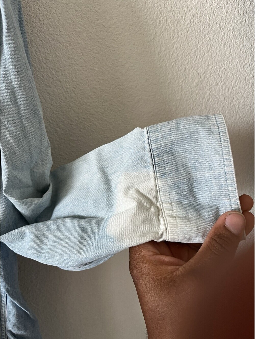 Vintage Chaps Ralph Lauren Denim Button Down Shirt 16 32/33 - Picture 3 of 5